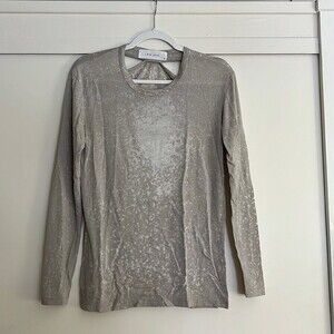 IRO Jeans LISAL Distressed Acid Splotch Long Sleeve Top Size: Small (S)